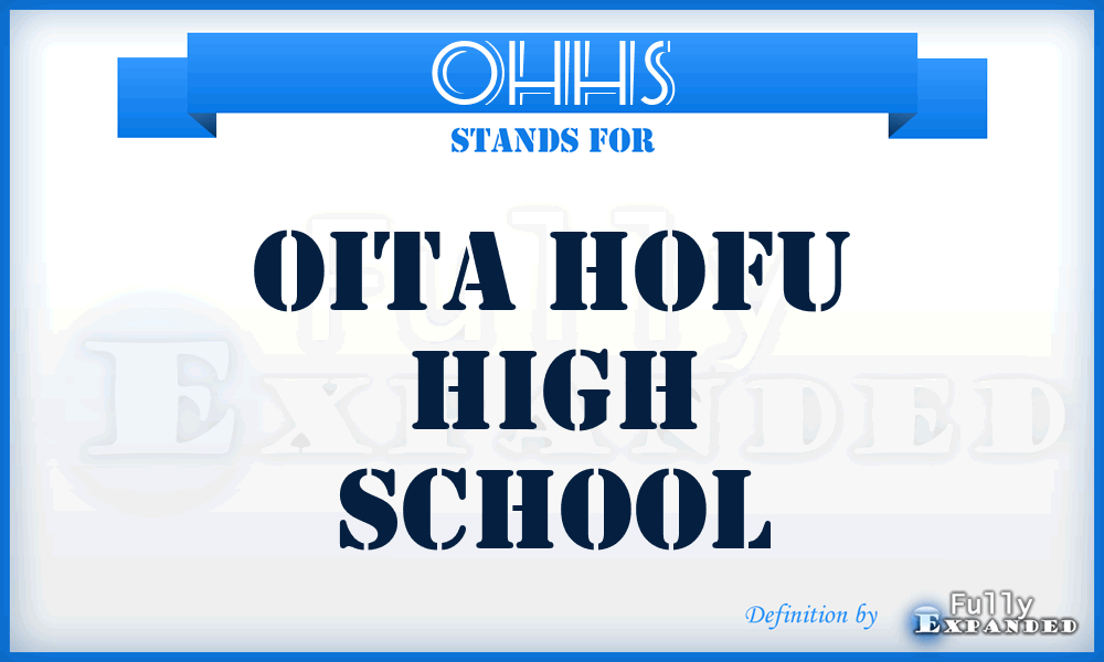 OHHS - Oita Hofu High School