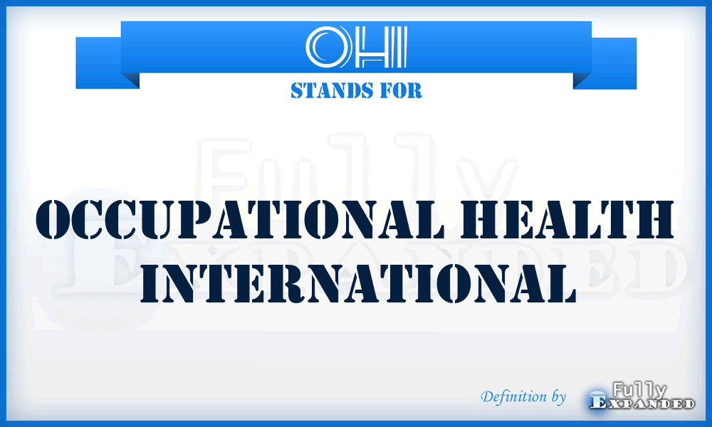 OHI - Occupational Health International