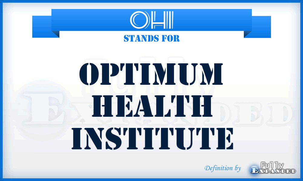 OHI - Optimum Health Institute