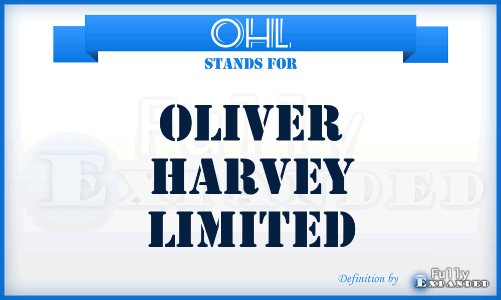 OHL - Oliver Harvey Limited