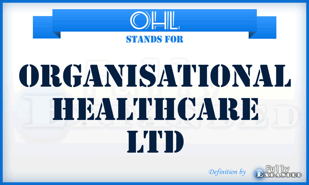 OHL - Organisational Healthcare Ltd