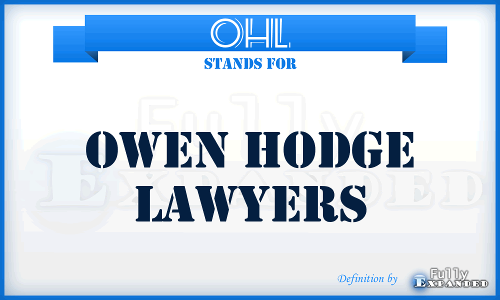 OHL - Owen Hodge Lawyers