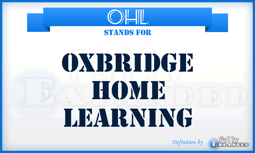 OHL - Oxbridge Home Learning