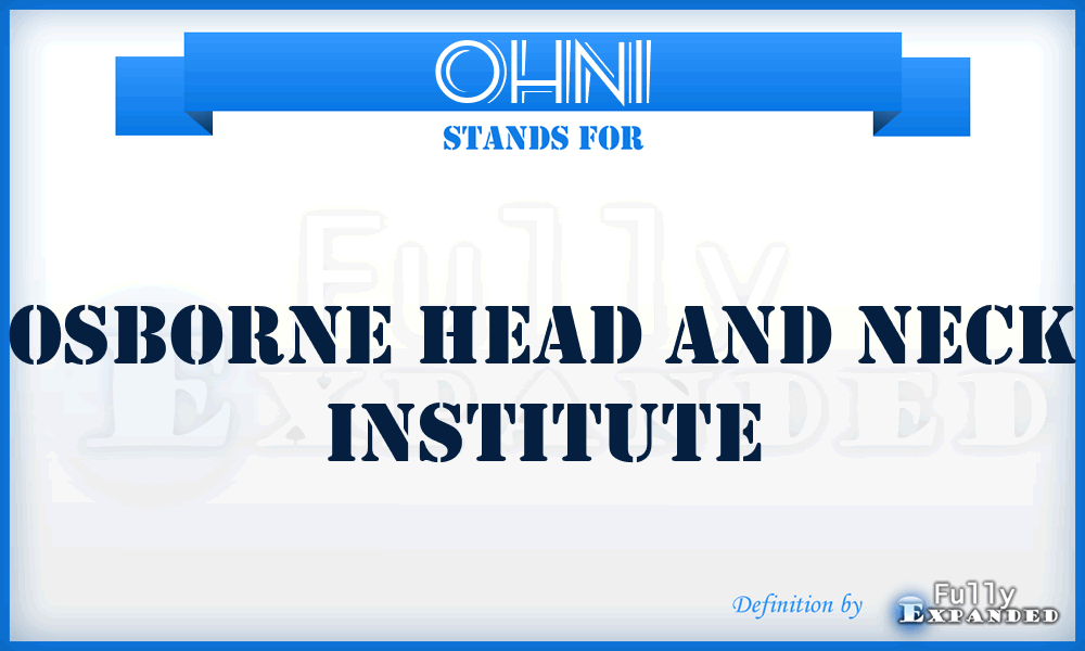 OHNI - Osborne Head and Neck Institute