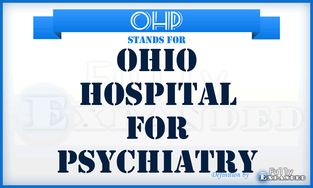 OHP - Ohio Hospital for Psychiatry