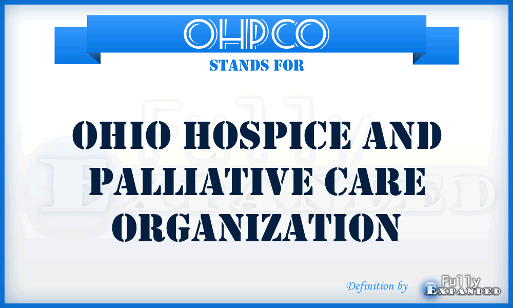 OHPCO - Ohio Hospice and Palliative Care Organization