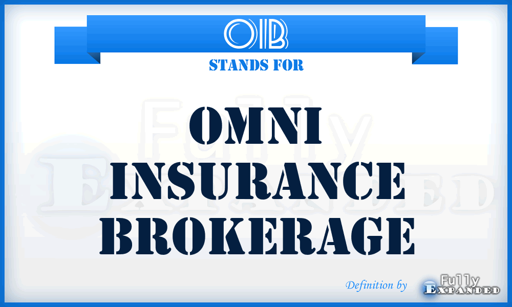 OIB - Omni Insurance Brokerage