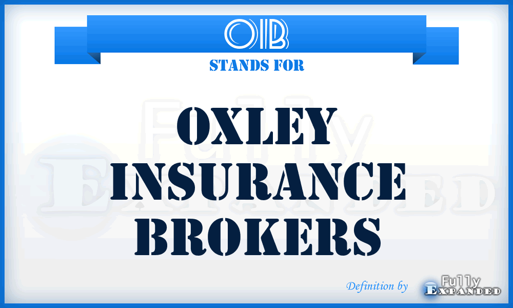 OIB - Oxley Insurance Brokers