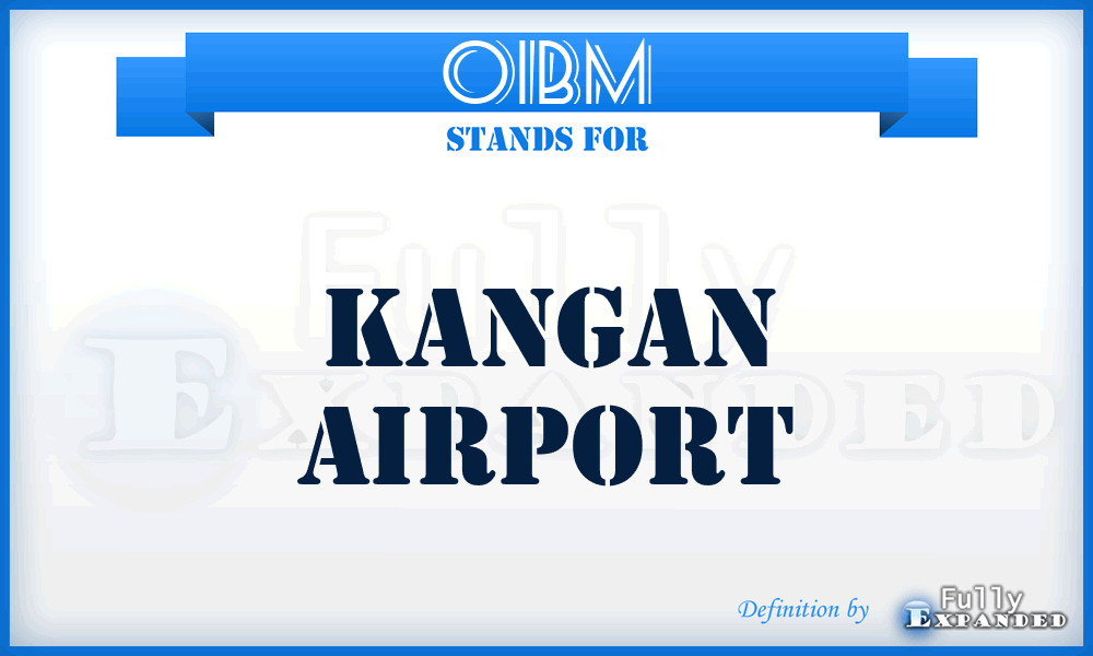 OIBM - Kangan airport