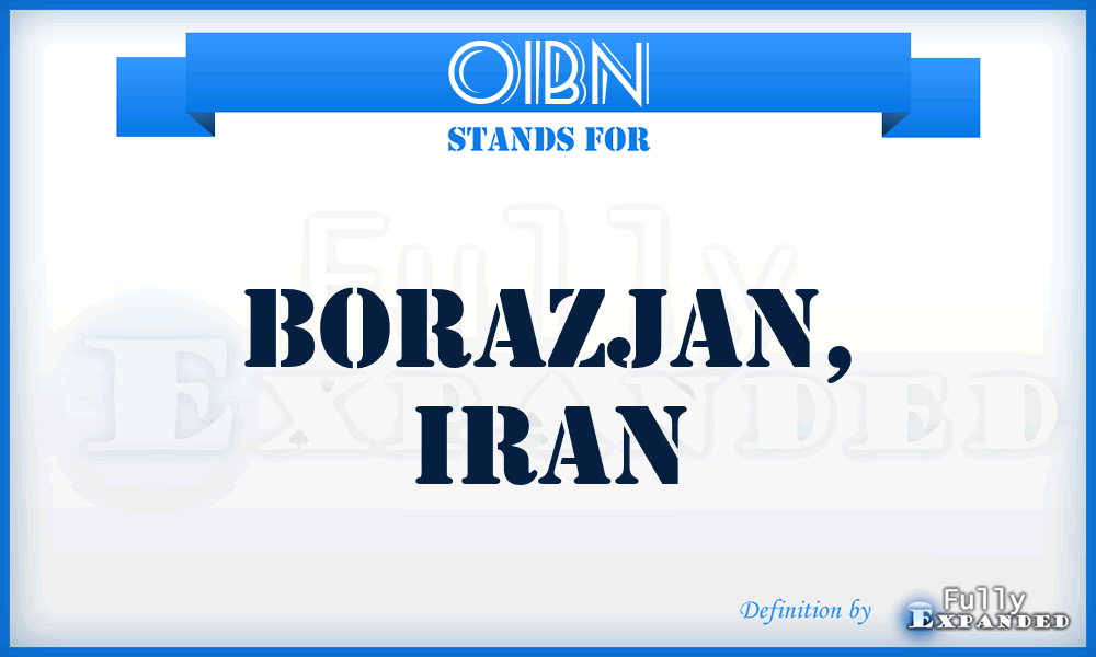 OIBN - Borazjan, Iran