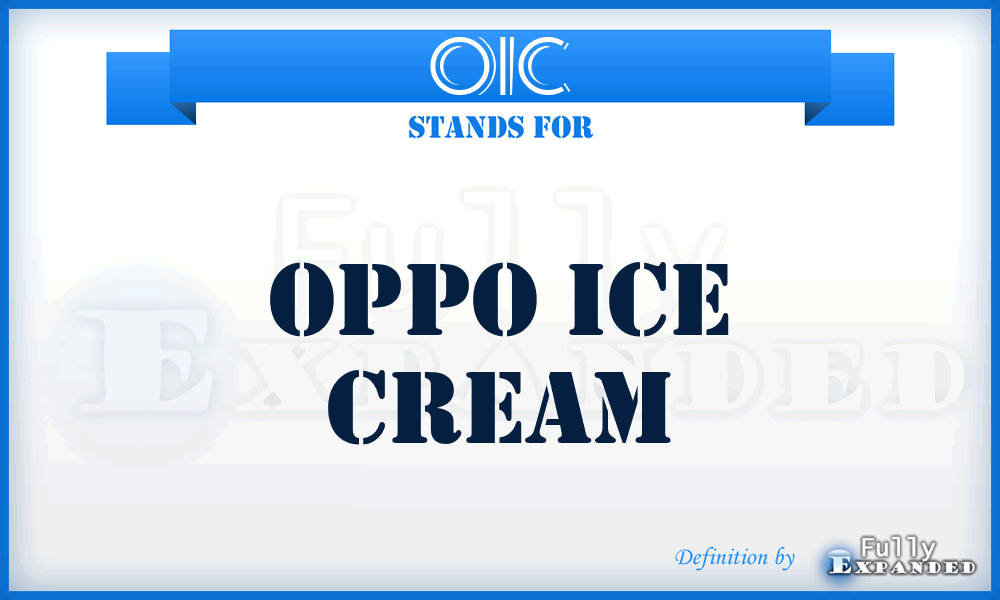 OIC - Oppo Ice Cream