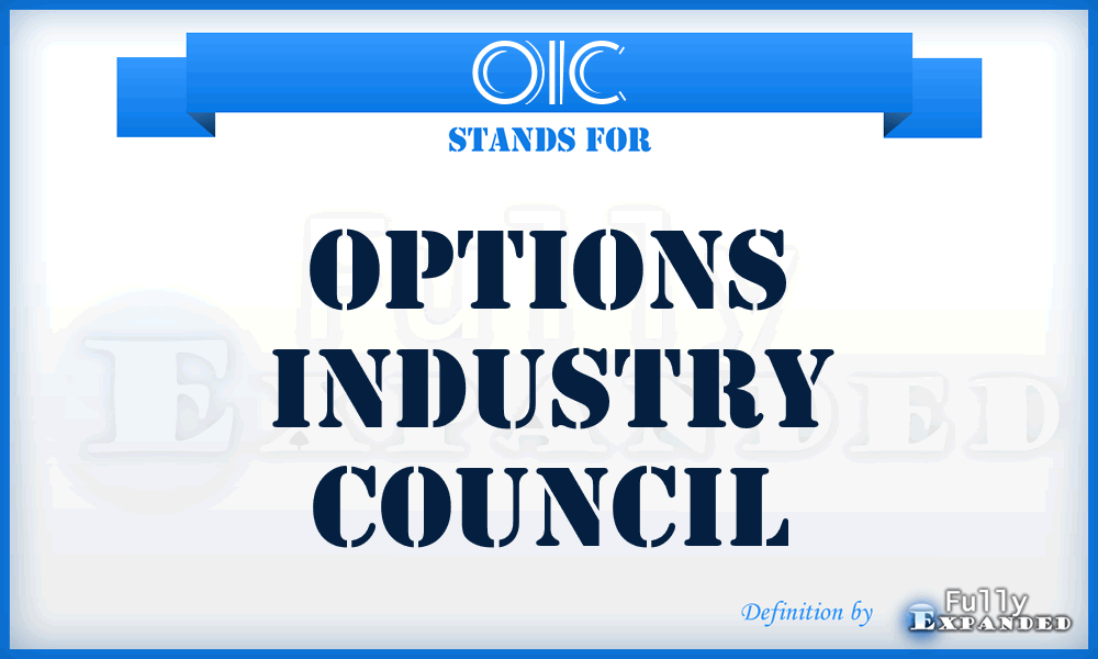 OIC - Options Industry Council