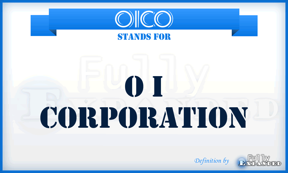 OICO - O I Corporation