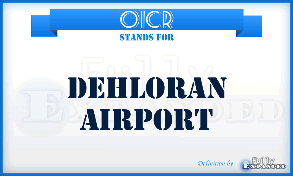 OICR - Dehloran airport