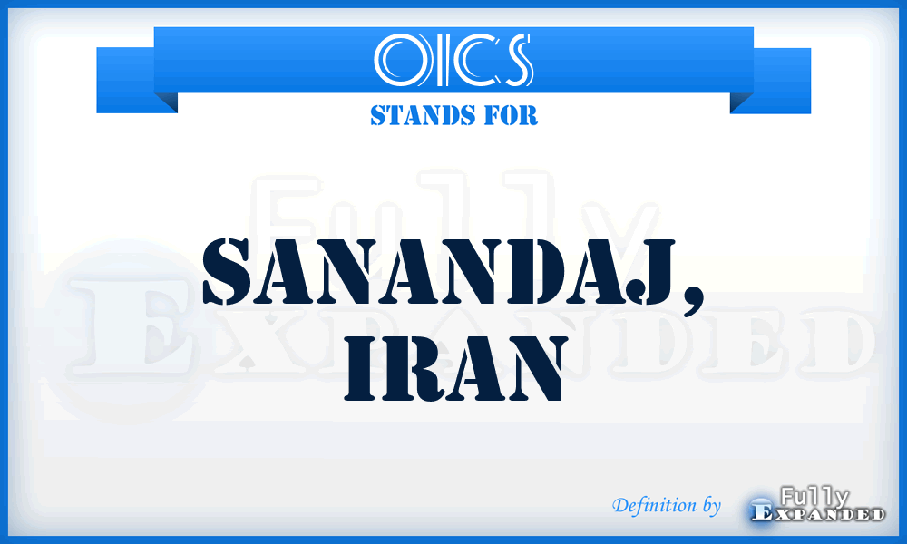 OICS - Sanandaj, Iran
