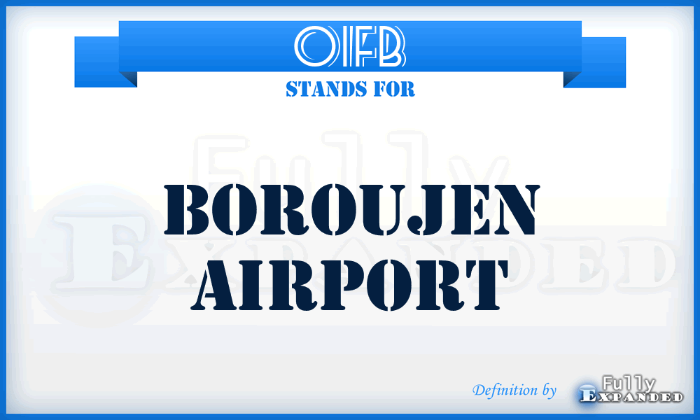 OIFB - Boroujen airport
