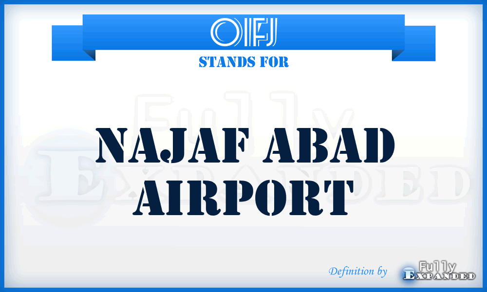 OIFJ - Najaf Abad airport
