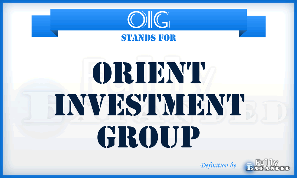 OIG - Orient Investment Group