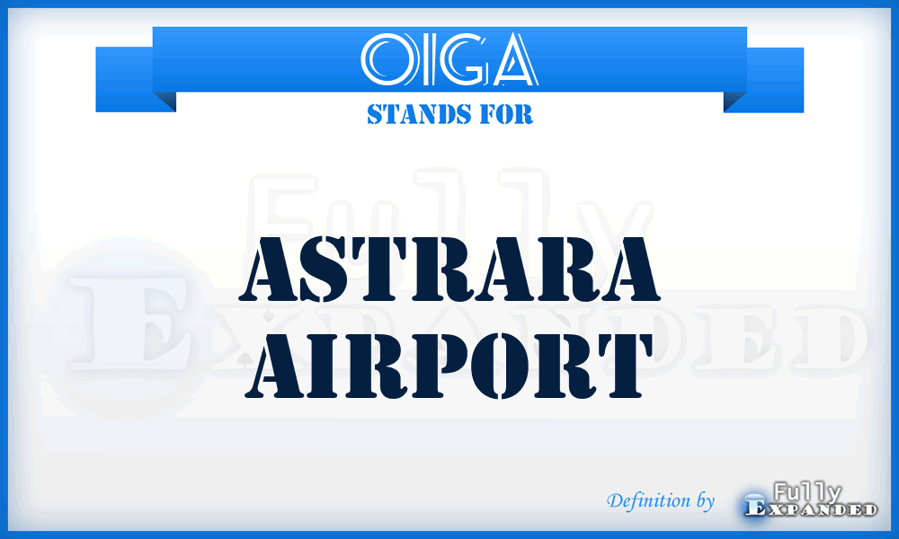 OIGA - Astrara airport