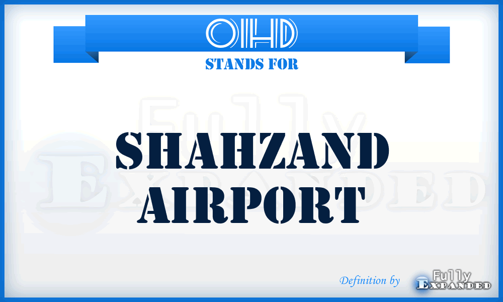 OIHD - Shahzand airport
