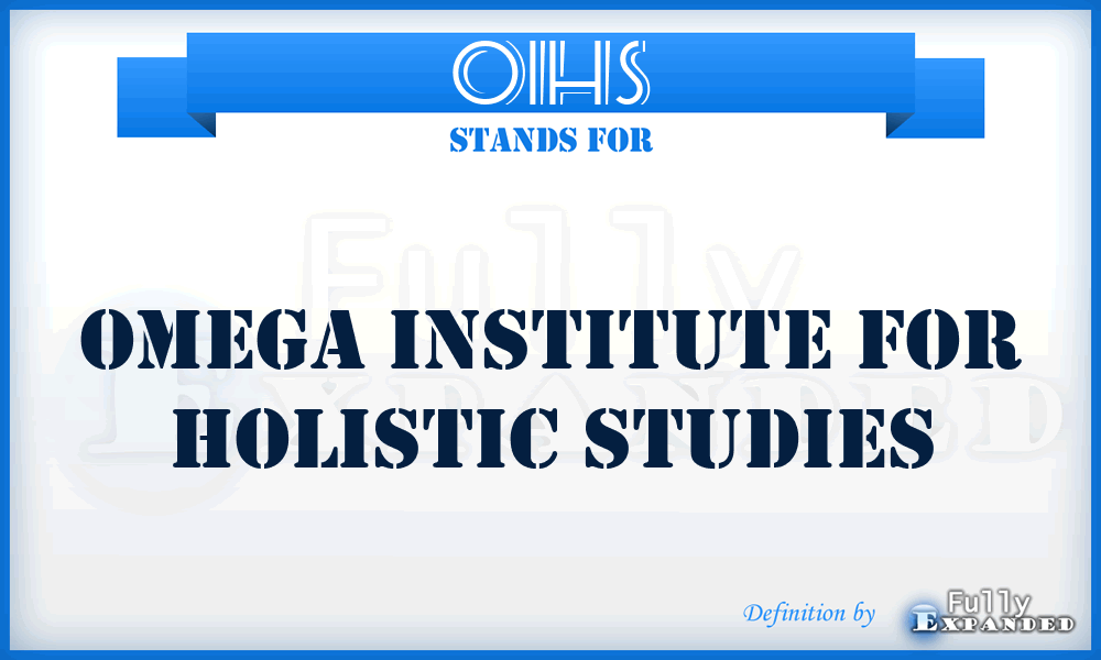 OIHS - Omega Institute for Holistic Studies