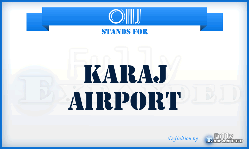 OIIJ - Karaj airport