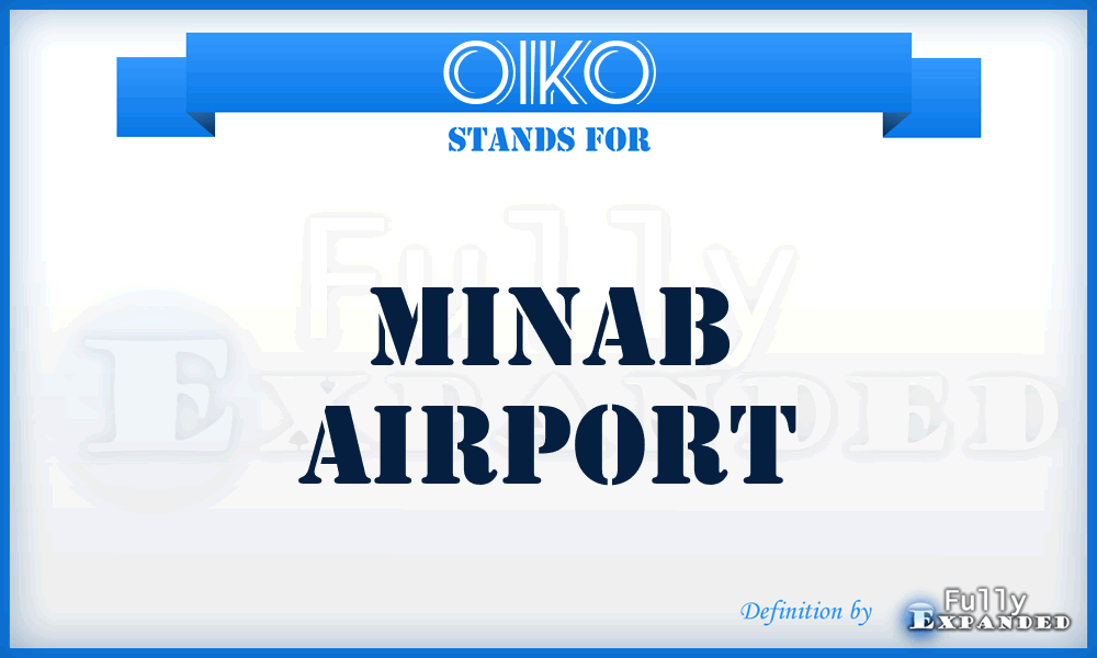 OIKO - Minab airport