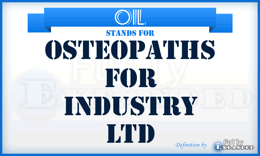 OIL - Osteopaths for Industry Ltd
