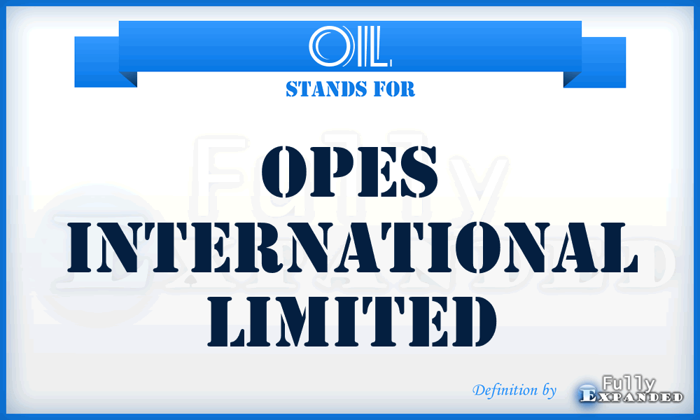 OIL - Opes International Limited