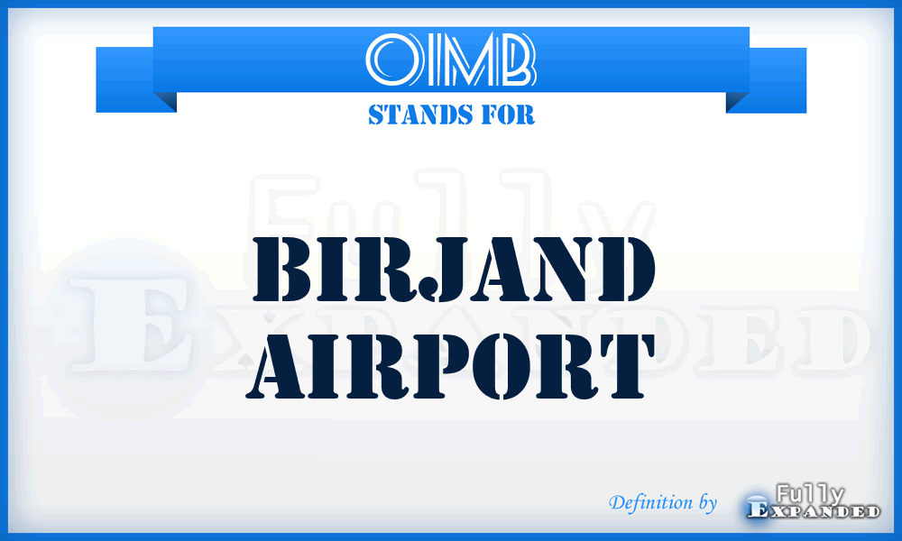 OIMB - Birjand airport