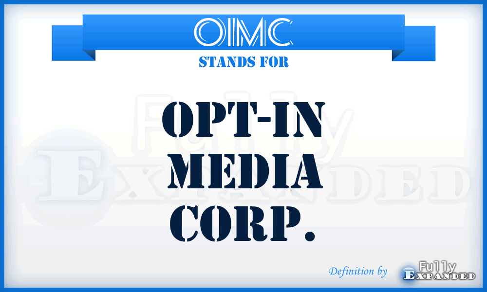 OIMC - Opt-In Media Corp.
