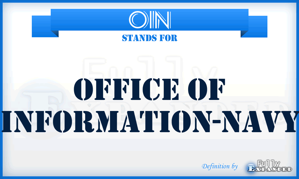 OIN - Office of Information-Navy