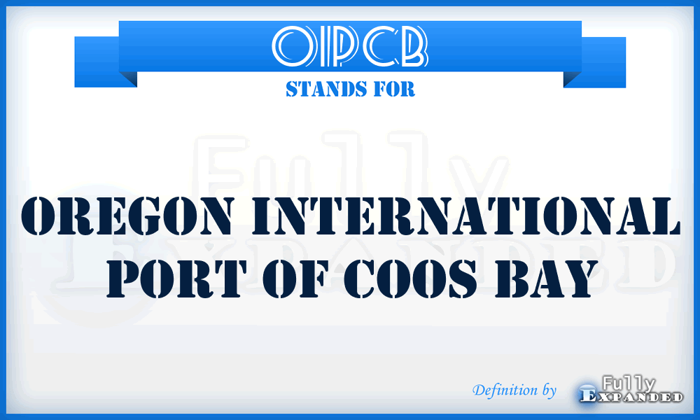 OIPCB - Oregon International Port of Coos Bay