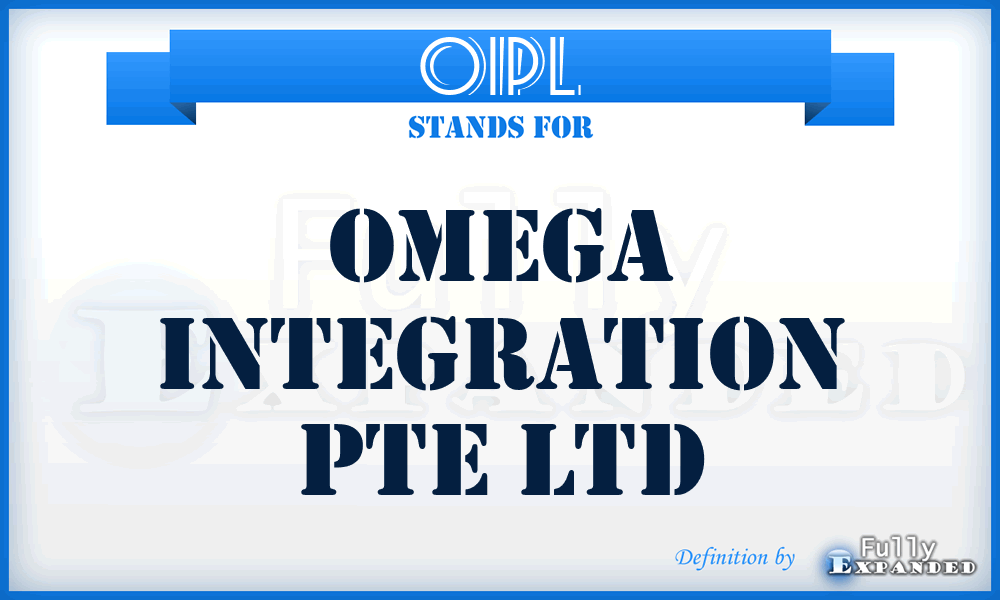 OIPL - Omega Integration Pte Ltd