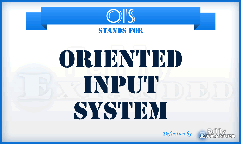 OIS - Oriented Input System