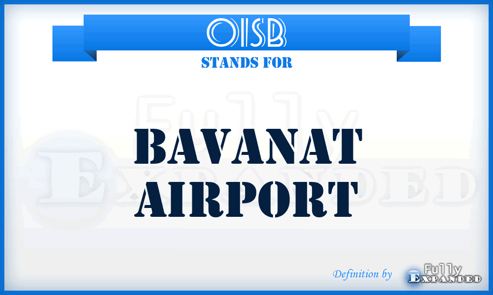 OISB - Bavanat airport