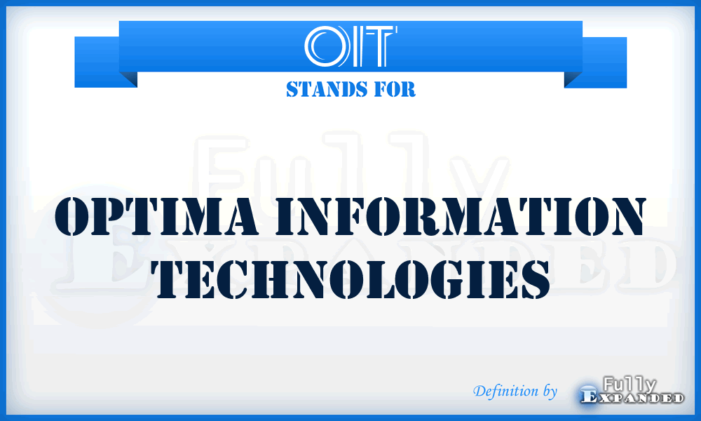 OIT - Optima Information Technologies