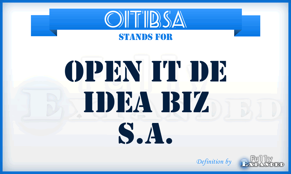 OITIBSA - Open IT de Idea Biz S.A.