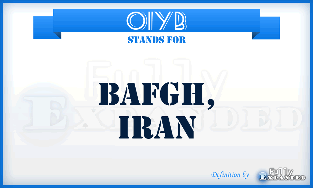 OIYB - Bafgh, Iran
