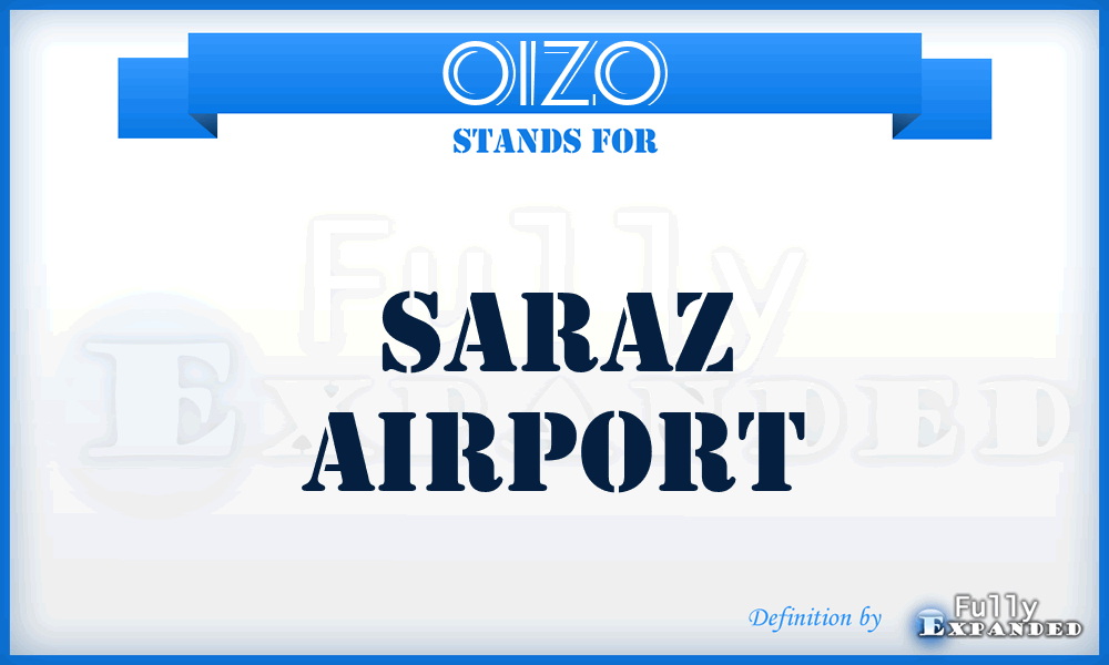OIZO - Saraz airport