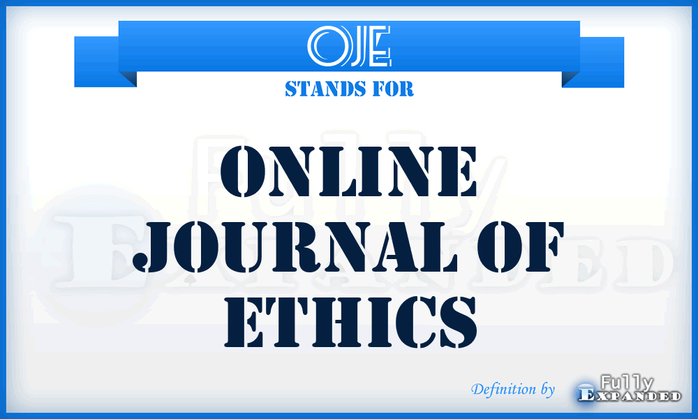 OJE - Online Journal of Ethics