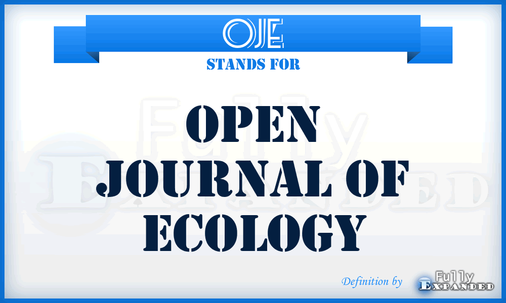 OJE - Open Journal of Ecology