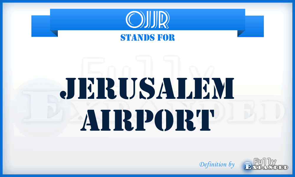 OJJR - Jerusalem airport
