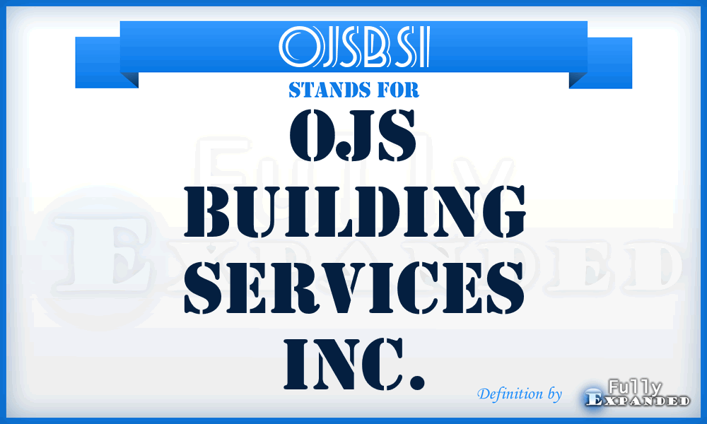 OJSBSI - OJS Building Services Inc.