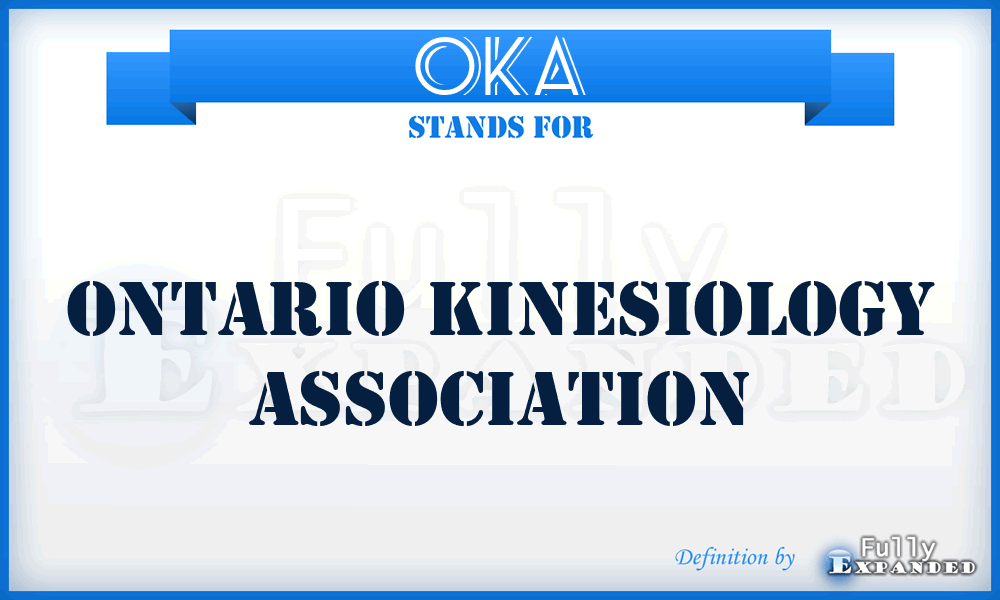 OKA - Ontario Kinesiology Association