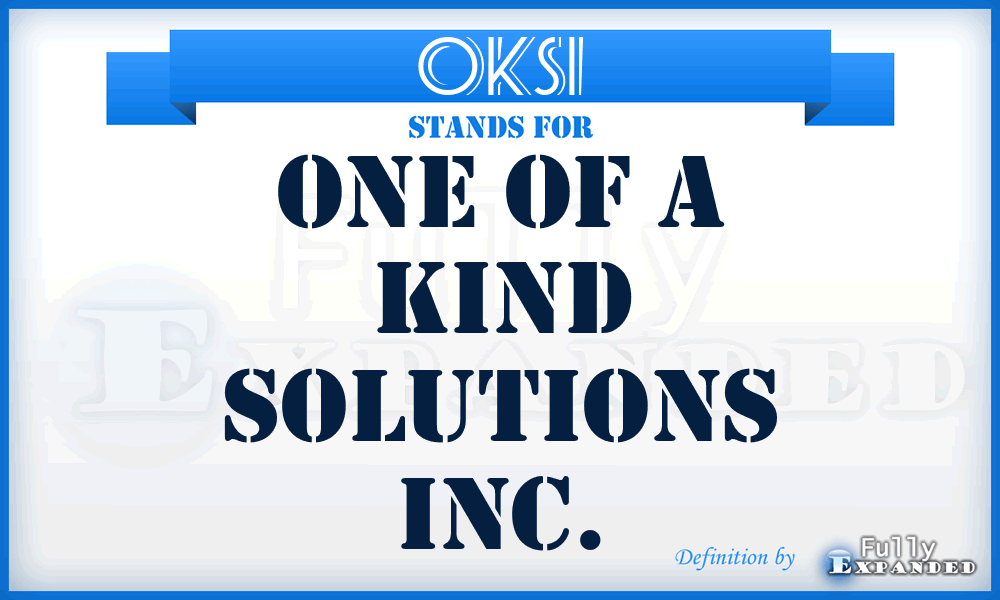 OKSI - One of a Kind Solutions Inc.