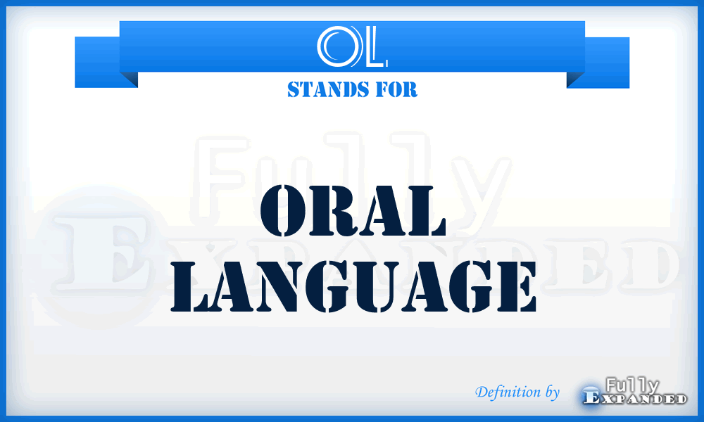 OL - Oral Language