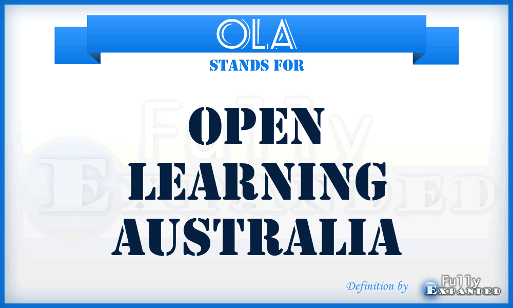 OLA - Open Learning Australia