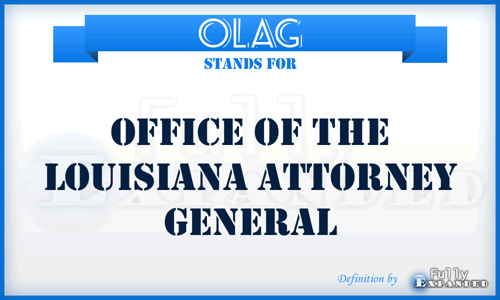 OLAG - Office of the Louisiana Attorney General