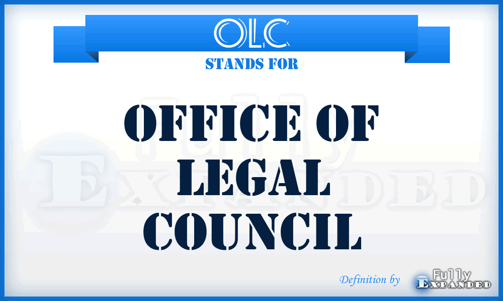 OLC - Office of Legal Council